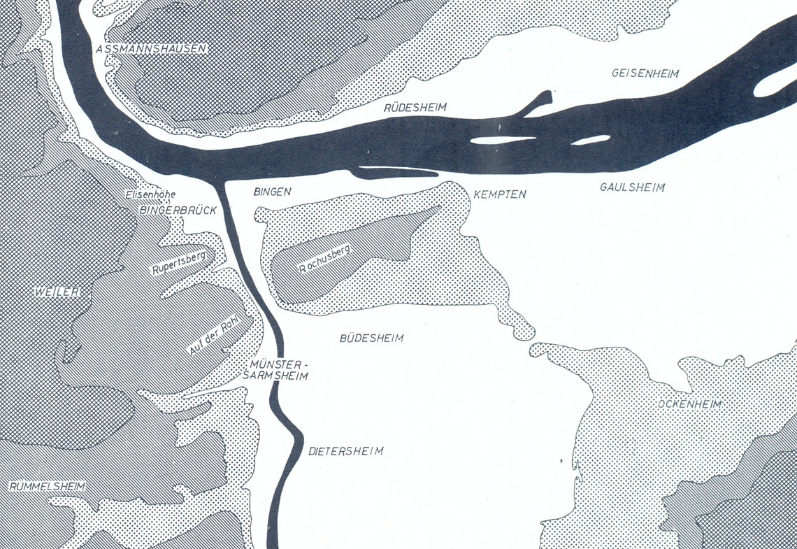 Eingang ins Mittelrheintal und Nahedurchbruch bei Bingen